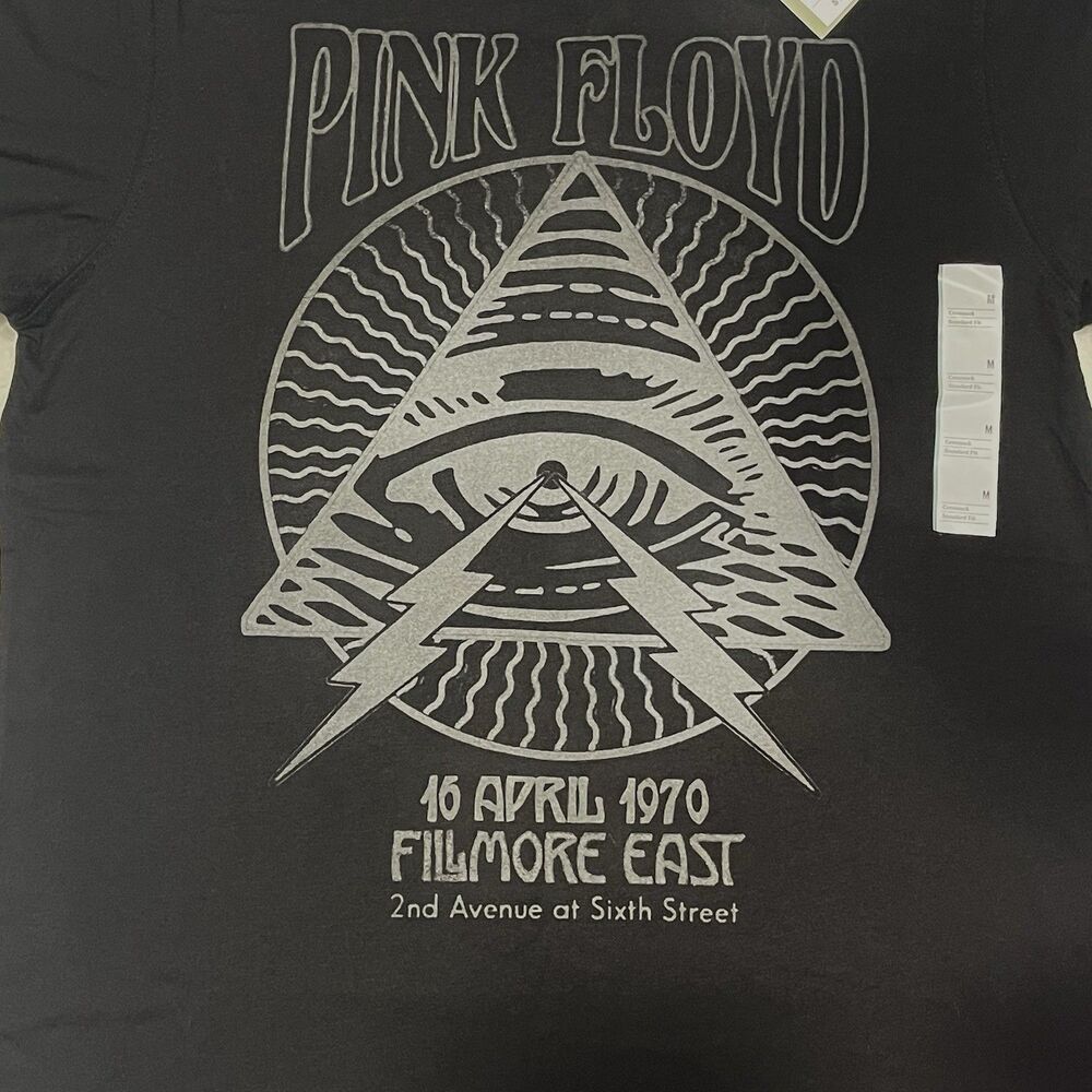 Pink Floyd Graphic T-Shirt NWT Medium Fillmore East Concert Tee Rock Band - Picture 2 of 8